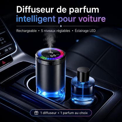 Diffuseur de Parfum Intelligent pour Voiture – LED & Parfum au Choix